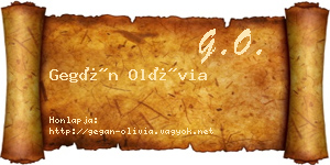 Gegán Olívia névjegykártya